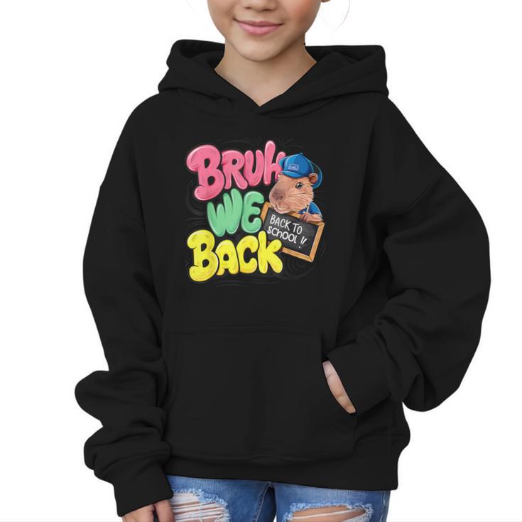 Bruh Wir UnterstüTzen Den Ersten Schulday Back To School Capybara Graphic Kid Hoodie