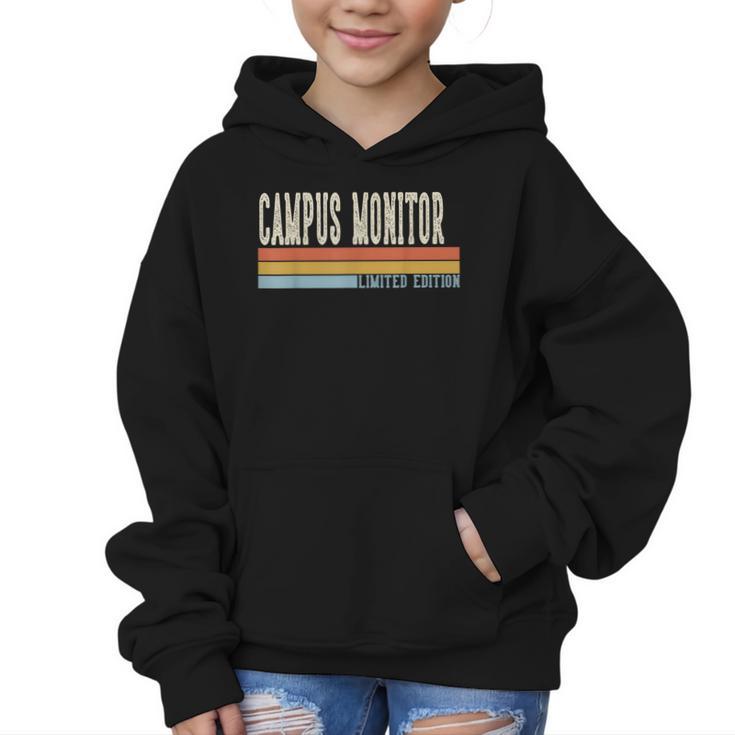 Campus Monitor Week Retro Vintage Back To School Day Graphic Kid Hoodie