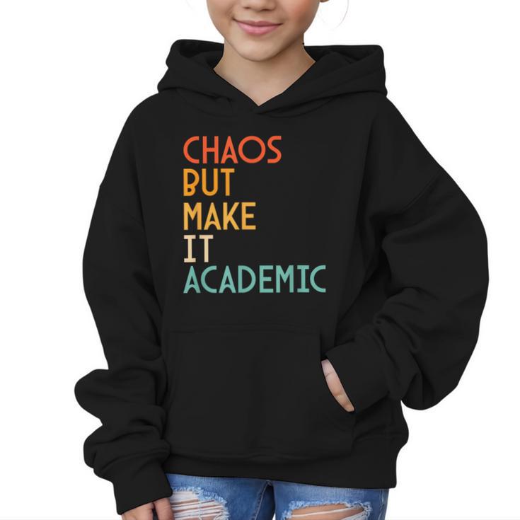 Chaos But Make It Academic Retro Back To School Graphic Kid Hoodie