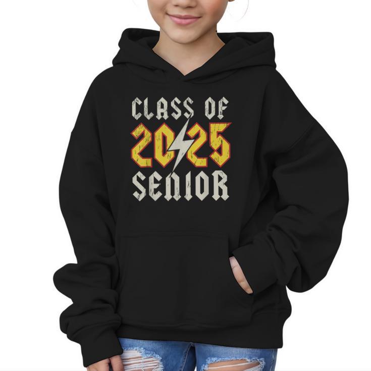 Class Of 2025 Senior Rock N Roll Back To School Music Lover Graphic Kid Hoodie