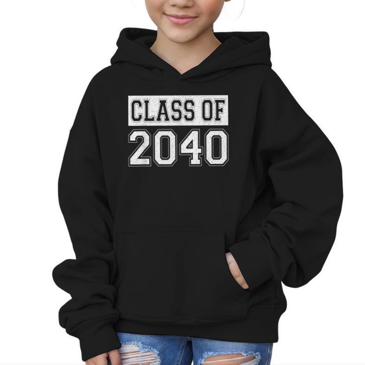 Class Of 2040 Senior Graduation Year Vintage Back To School Graphic Kid Hoodie