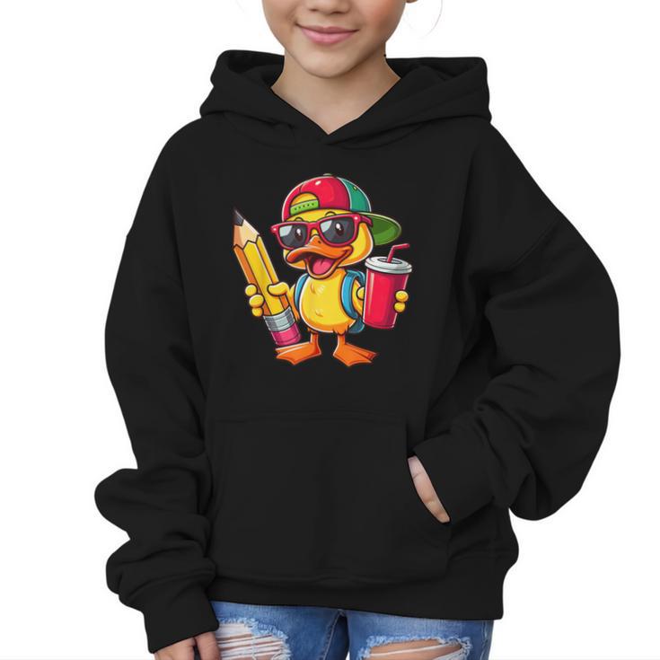 Cute Duck Lover Pencil Back To School Kids Boys Girls Graphic Kid Hoodie