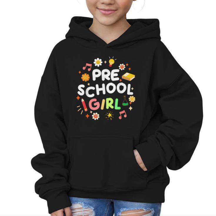 Cute Preschool Girl First Day Of School Back To School Graphic Kid Hoodie