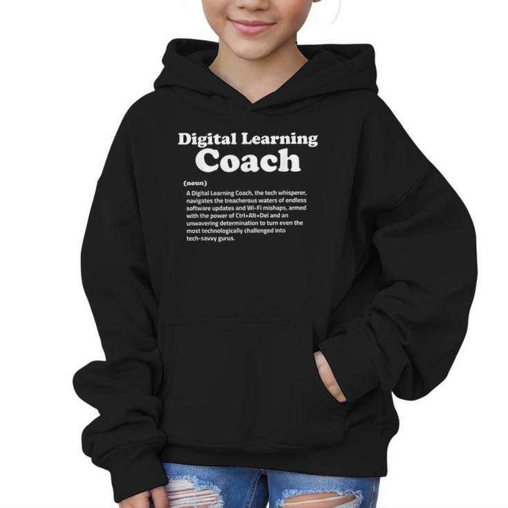 Digital Learning Coach Definition Sarcastic Back To School Graphic Kid Hoodie