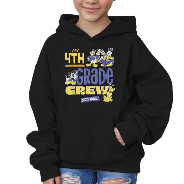 Disney My 4th Grade Crew Stay Cool Back To School Friends Graphic Kid Hoodie