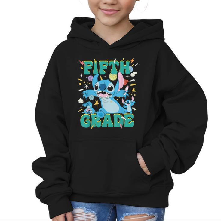 Disney Stitch Fifth Grade Back To School 1st Day Of School Graphic Kid Hoodie