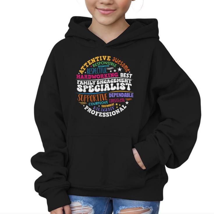 Family Engagement Specialist Appreciation Back To School Graphic Kid Hoodie