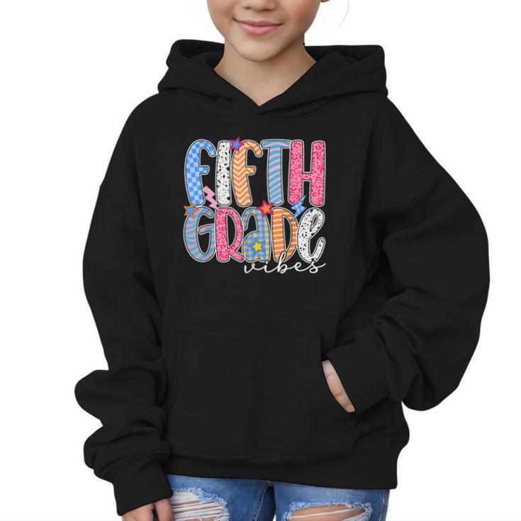 Fifth Grade Vibes 5th Grade Team Retro Back To School Graphic Kid Hoodie