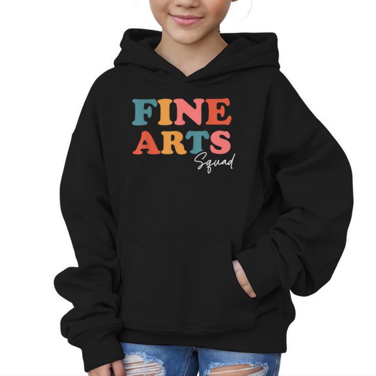 Fine Arts Squad Boho Cute Back To School Fine Arts Graphic Kid Hoodie