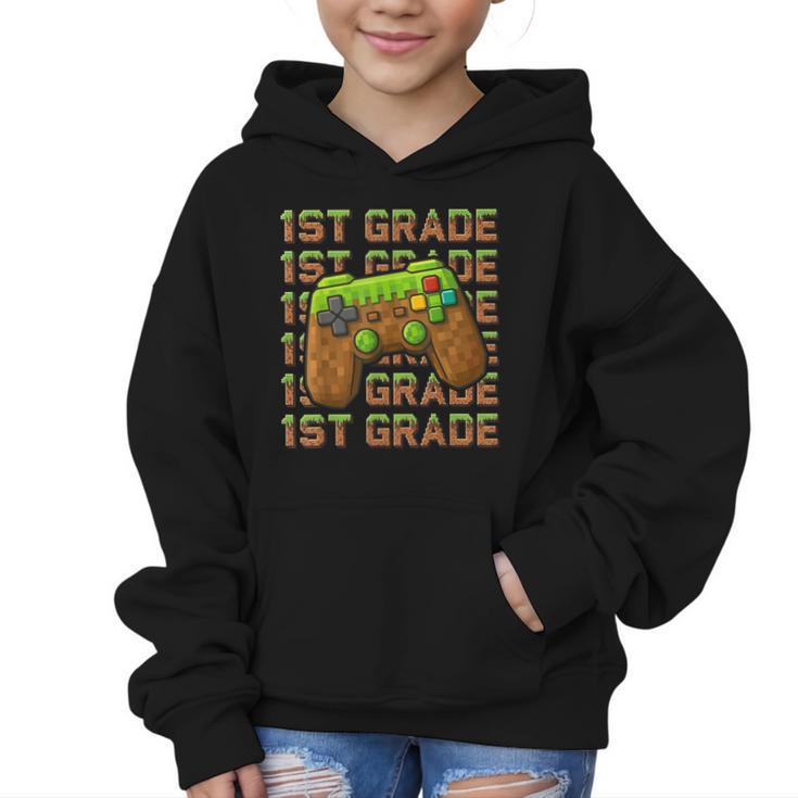 First Day Of 1st Grade Level Begins Back To School Girl Boy Graphic Kid Hoodie