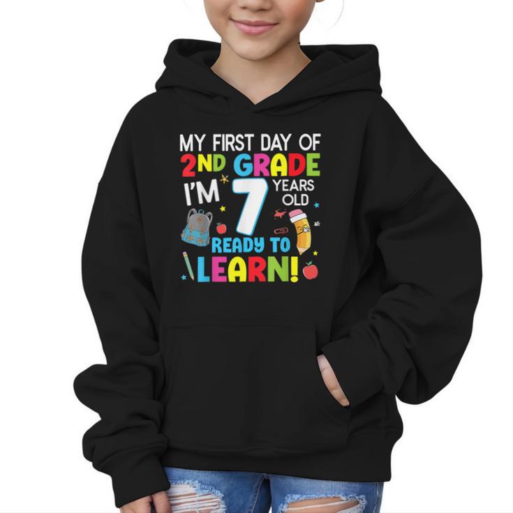 My First Day Of 2nd Grade Back To School 2nd Grade Girls Boy Graphic Kid Hoodie