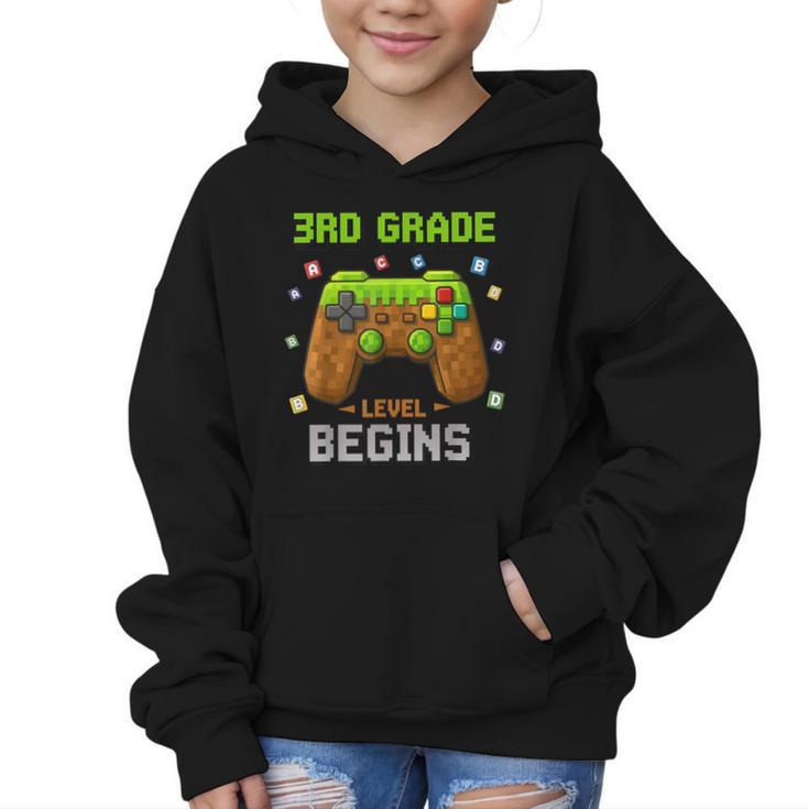 First Day Of 3rd Grade Level Begins Back To School Boy Graphic Kid Hoodie