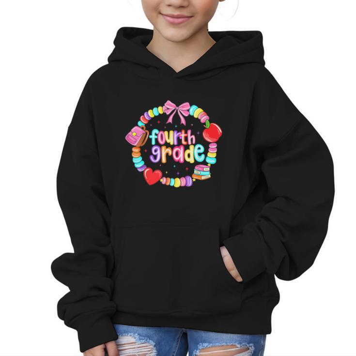 First Day Of 4th Grade Friendship Bracelet Back To School Graphic Kid Hoodie