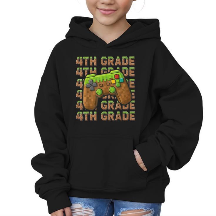 First Day Of 4th Grade Level Begins Back To School Girl Boy Graphic Kid Hoodie