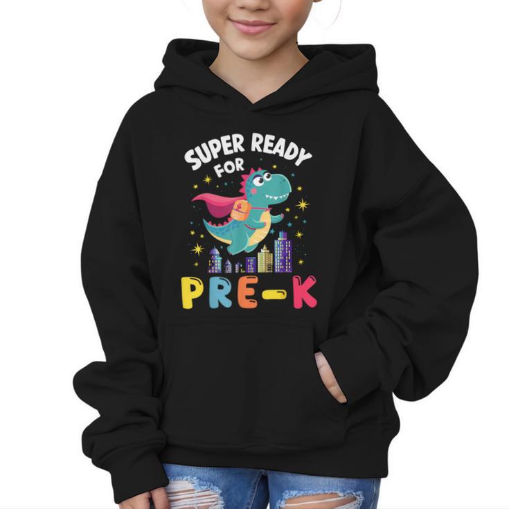 First Day Pre-K Back To School Dinosaur Graphic Kid Hoodie
