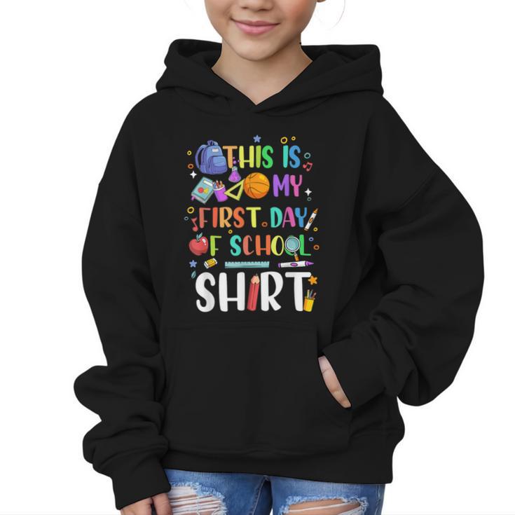This Is My First Day Of School Boys Girls Kid Back To School Graphic Kid Hoodie