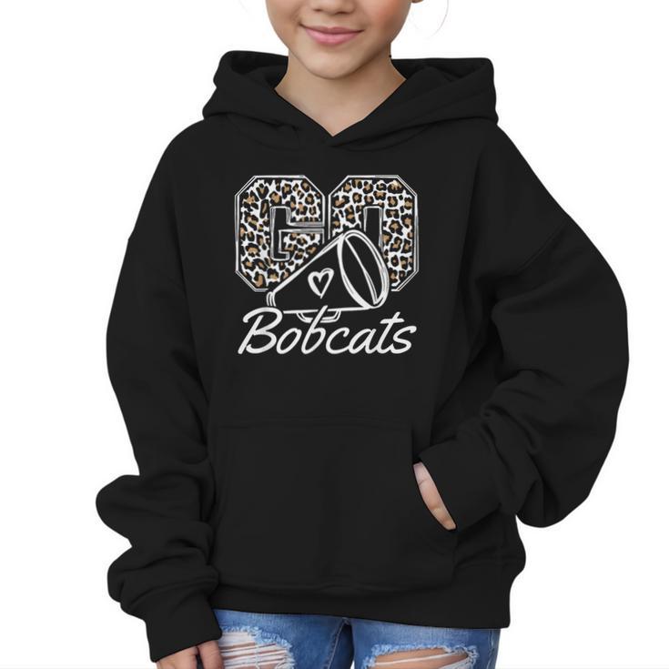 Go Cheer Bobcats High School Spirit Fan Team Back To School Graphic Kid Hoodie