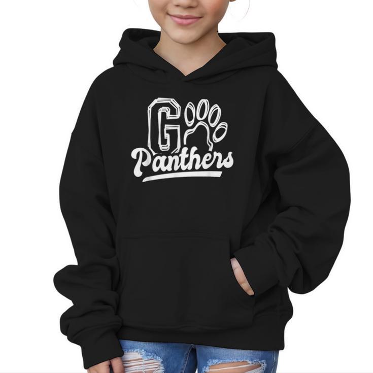 Go Cheer Panthers School Spirit Team Panther Back To School Graphic Kid Hoodie