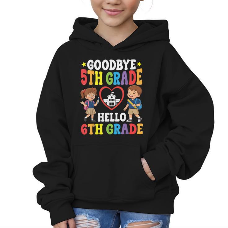 Goodbye 5th Grade Hello 6th Grade Graduate Back To School Graphic Kid Hoodie
