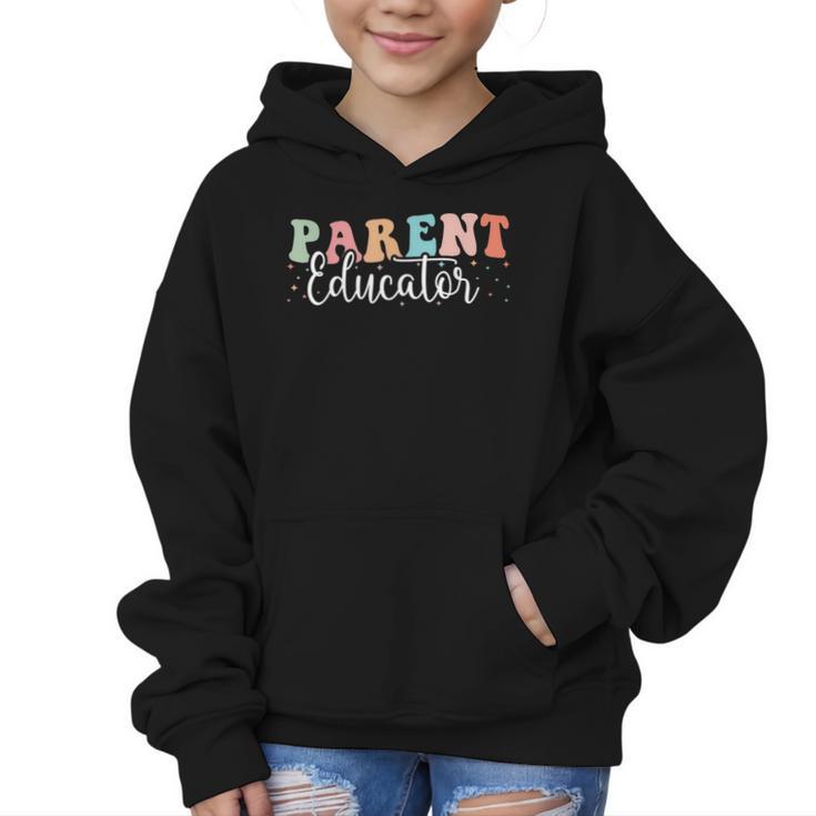 Groovy Parent Educator Back To School Graphic Kid Hoodie