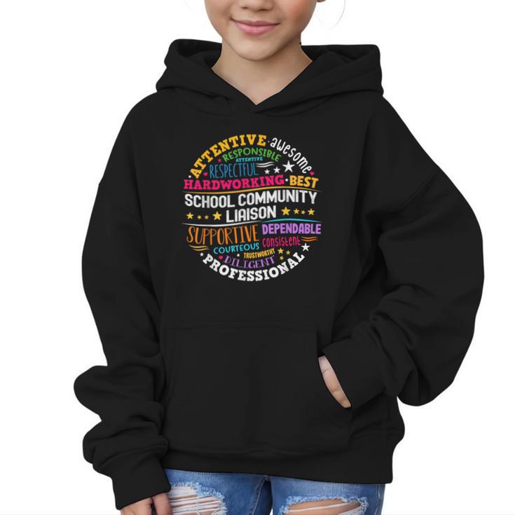 Groovy School Community Liaison Back To School Appreciation Graphic Kid Hoodie