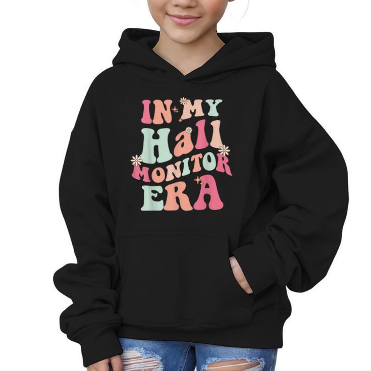 In My Hall Monitor Era School Student Back To School Groovy Graphic Kid Hoodie