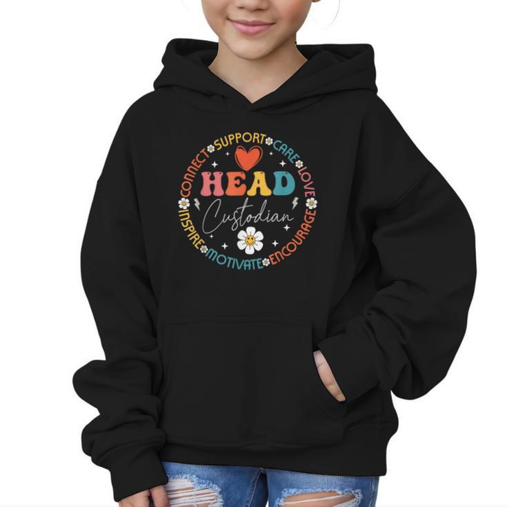 Head Custodian Appreciation Week Back To School Retro Groovy Graphic Kid Hoodie