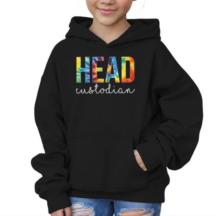 Head Custodian Women Tie Dye Back To School Appreciation Day Graphic Kid Hoodie