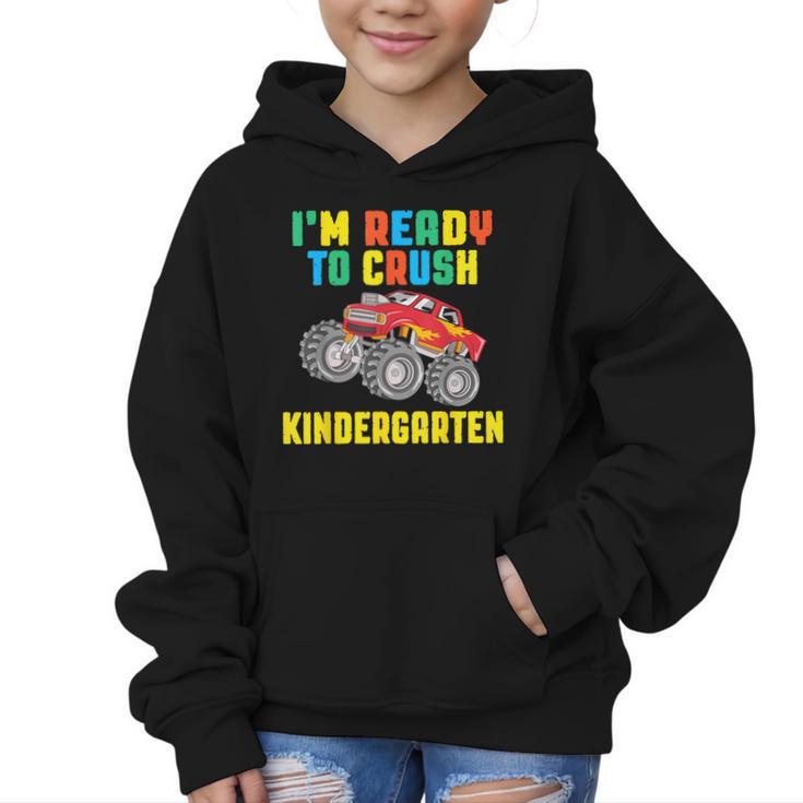 I'm Ready To Crush Kindergarten Dinosaur Back To School Boys Graphic Kid Hoodie