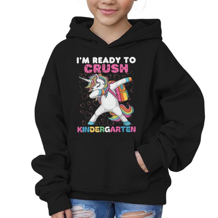 I'm Ready To Crush Kindergarten Unicorn Back To School Graphic Kid Hoodie