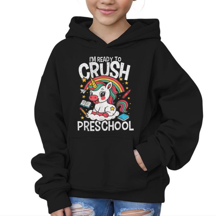 I'm Ready To Crush Preschool Unicorn Back To School Girls Graphic Kid Hoodie