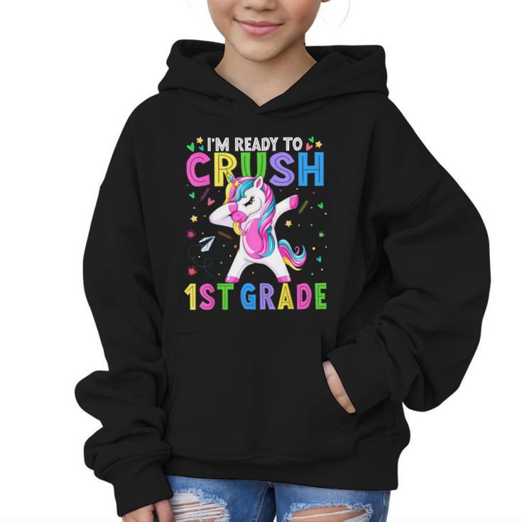 I'm Ready For First Grade Back To School 1st Grade Girls Graphic Kid Hoodie