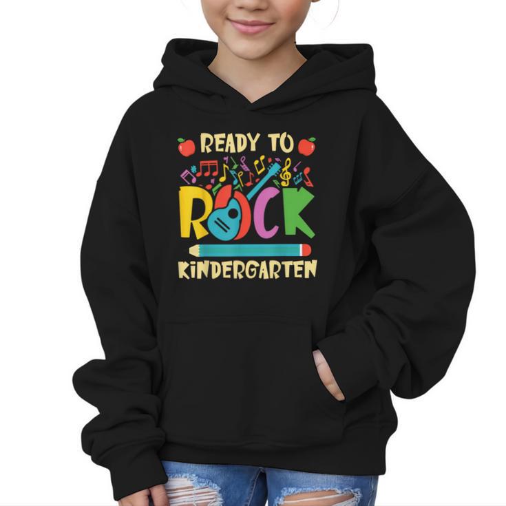 I'm Ready To Rock Kindergarten Guitar Back To School Boys Graphic Kid Hoodie