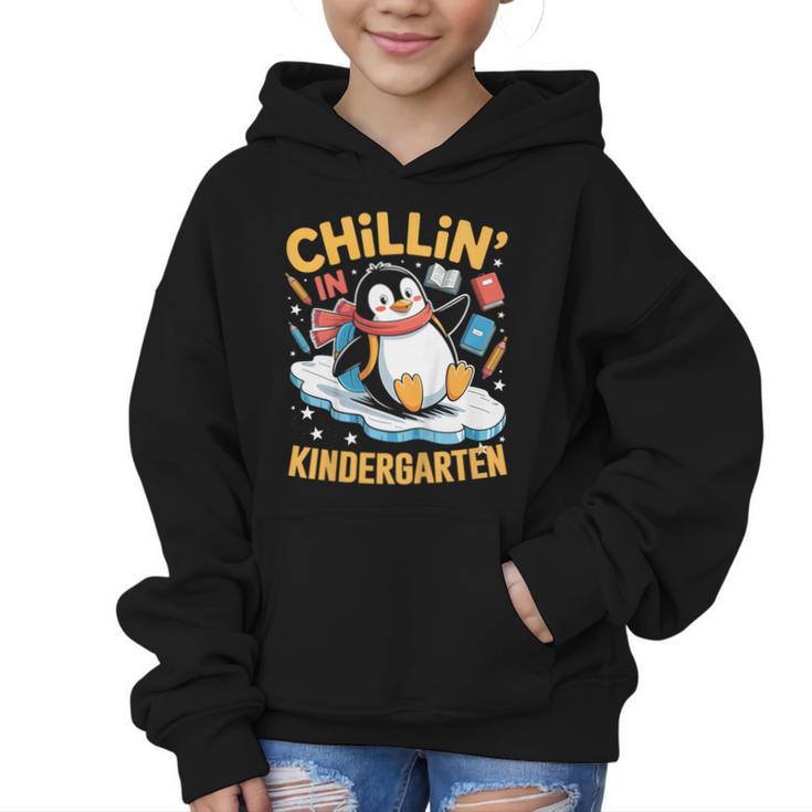 Kids Chillin In Kindergarten Penguin Student Back To School Boys Graphic Kid Hoodie