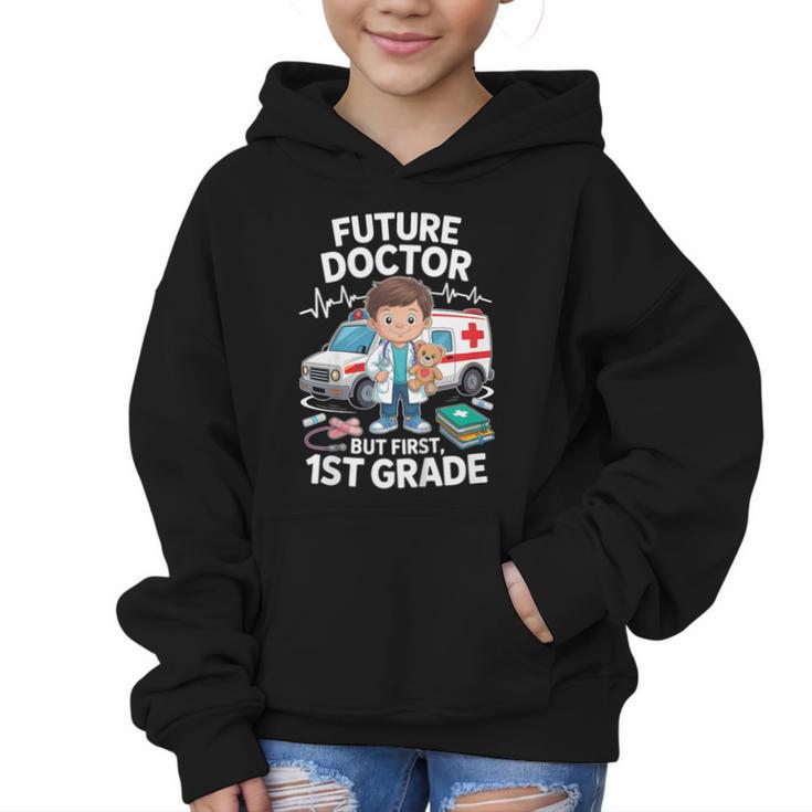 Kids Future Doctor 1st Grade Student Back To School Boy Kids Graphic Kid Hoodie