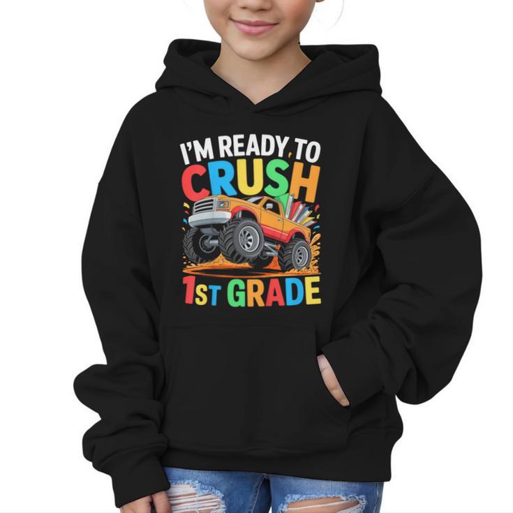 Kids I'm Ready To Crush 1st Grade Shirt Back To School Boy Graphic Kid Hoodie