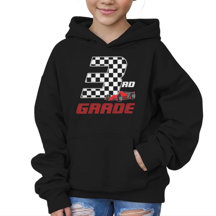 Kids Race Car 3rd Third Grade Boys Cars Lovers Back To School Graphic Kid Hoodie