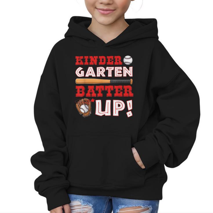 Kindergarten Batter Up Back To School Baseball Player Boys Graphic Kid Hoodie