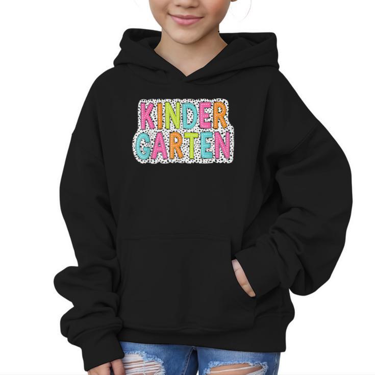 Kindergarten Dalmatian Dots Dream Team Back To School Graphic Kid Hoodie