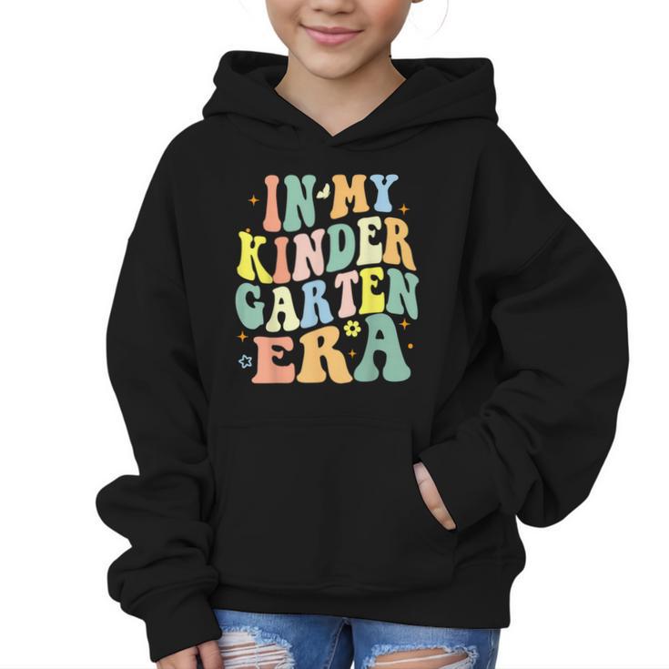 Kindergarten Era Happy Back To School Groovy Kids Boys Girls Graphic Kid Hoodie