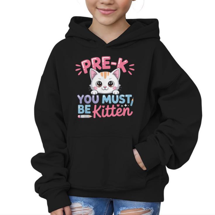 Kitten Back To School Girls Preschool Cat Lover Graphic Kid Hoodie