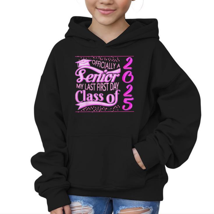 My Last First Day Senior Back To School 2025 Class Of 2025 Graphic Kid Hoodie
