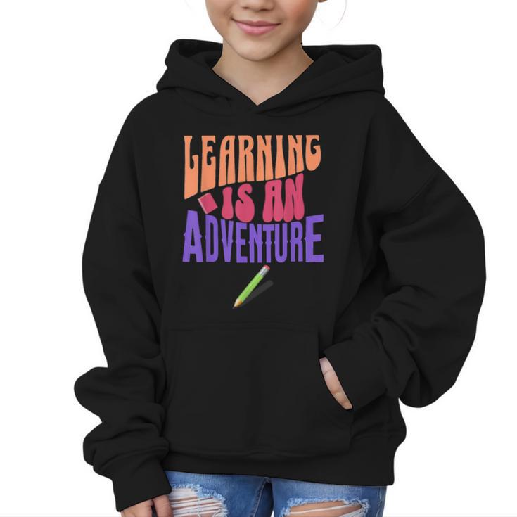 Learning Back To School Is a Motivational Graphic Kid Hoodie