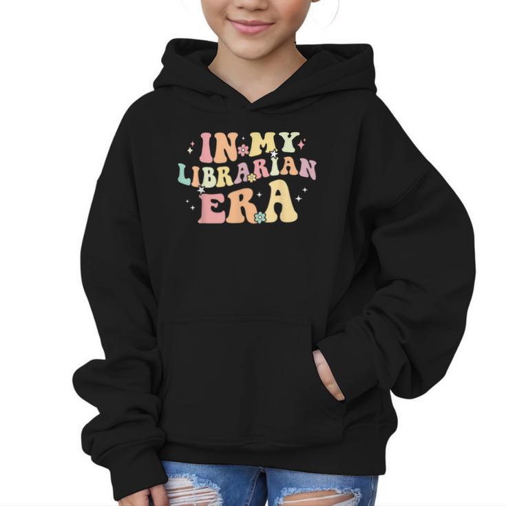 In My Librarian Era Retro Back To School Bookworm Book Lover Graphic Kid Hoodie