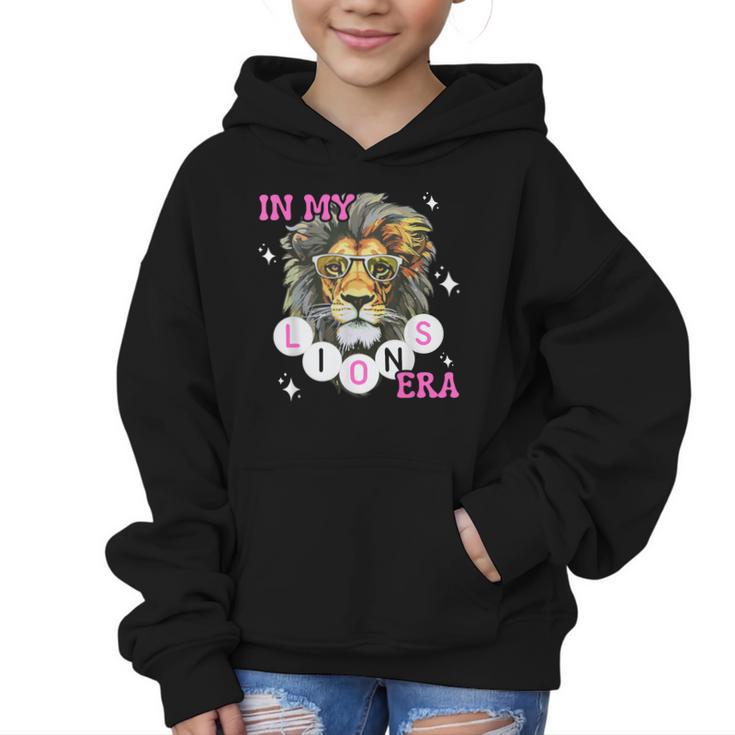 In My Lions Era Team Squad Back To School Mascot Spirit Game Graphic Kid Hoodie