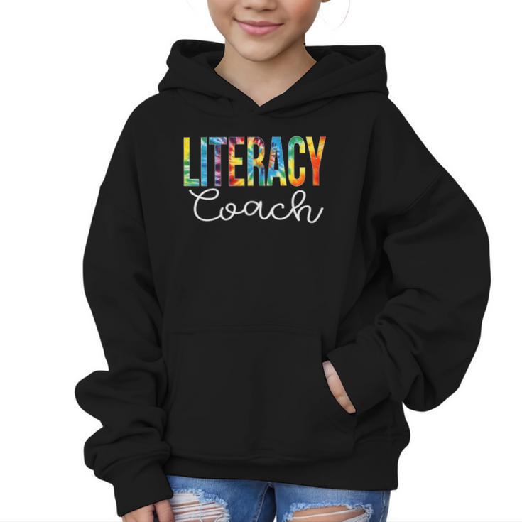 Literacy Coach Women Tie Dye Back To School Appreciation Day Graphic Kid Hoodie