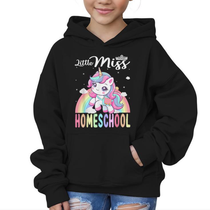 Little Miss Homeschool Back To School Girls Homeschool Graphic Kid Hoodie