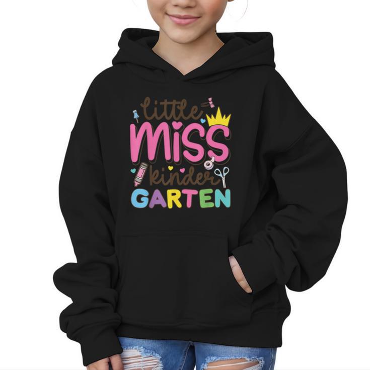 Little Miss Kindergarten First Day Back To School Girls Cute Graphic Kid Hoodie