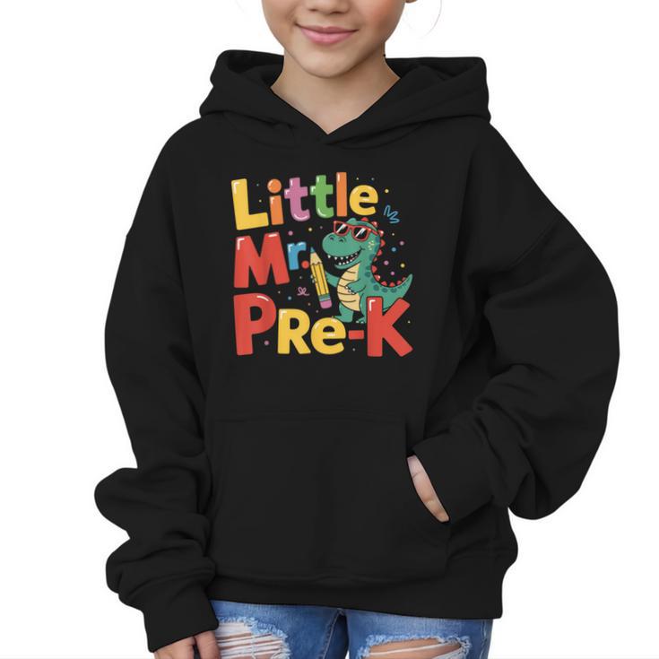 Little Mr Pre-K Dino Back To School Graphic Kid Hoodie