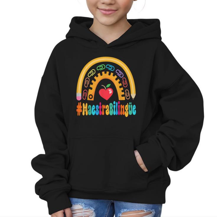 Maestra Bilingüe Appreciation Week Back To School Graphic Kid Hoodie